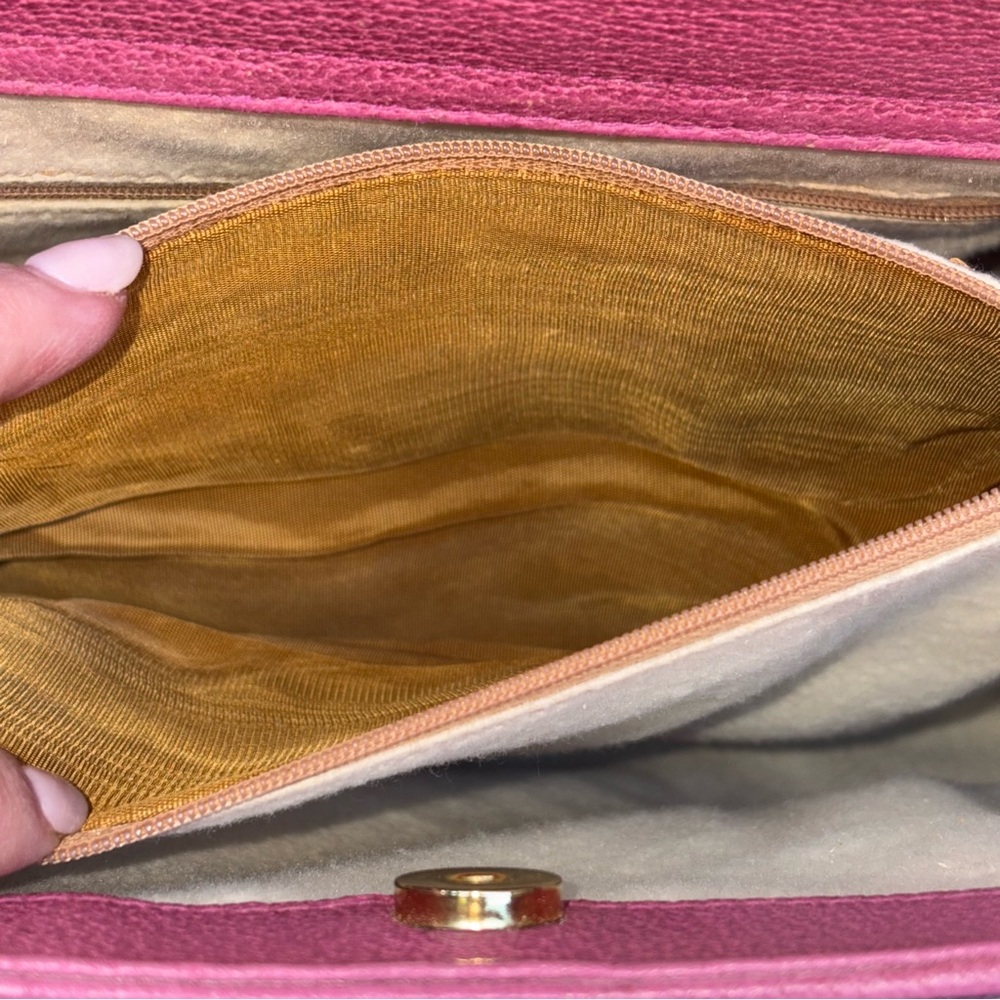 GUCCI Pink Diana Bag UNICORN Leather & Suede, Bamboo VINTAGE RARE - Picture 11 of 14